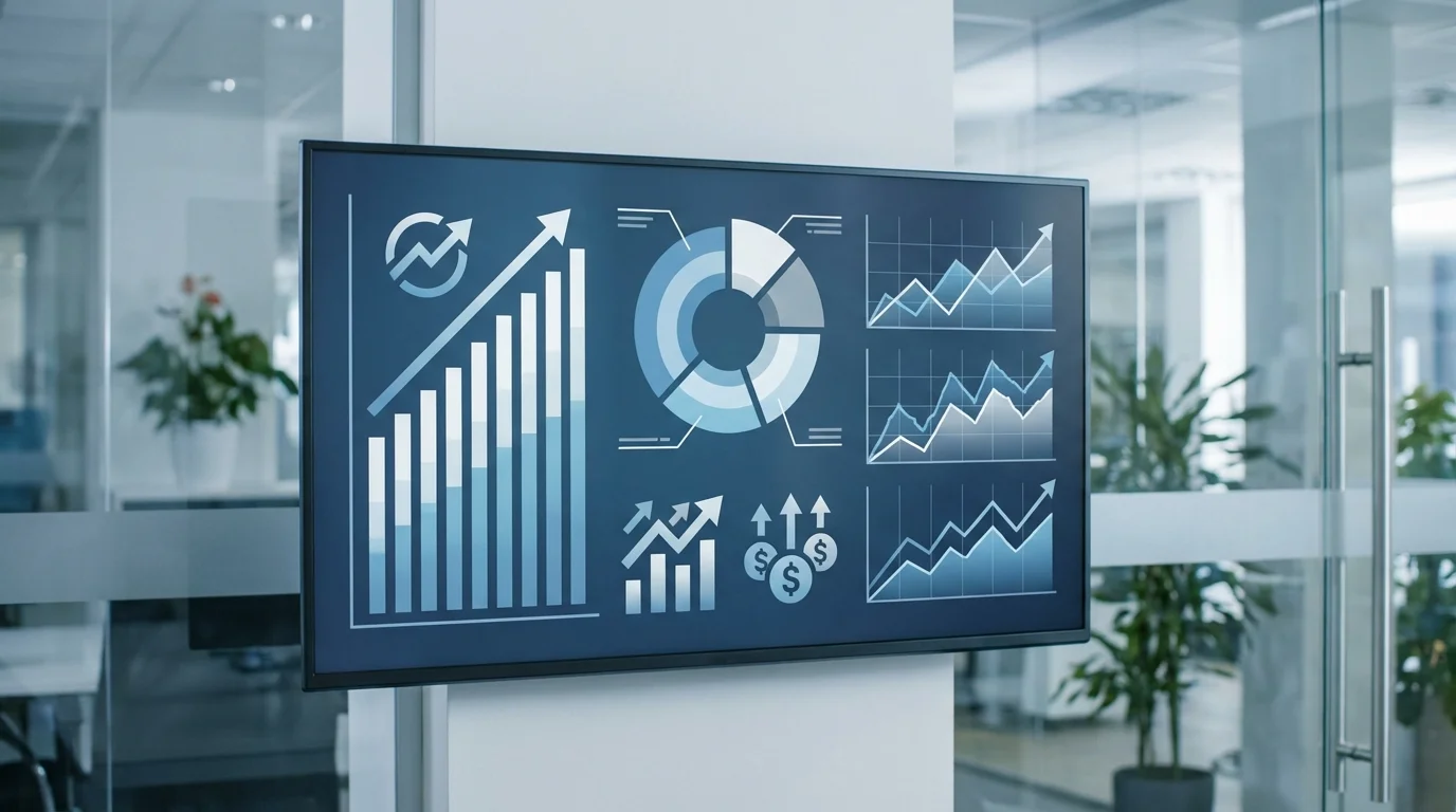 Professional business data analysis dashboard showing customer lifetime value metrics